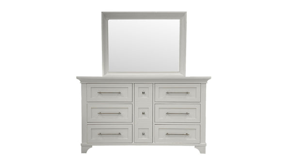 Bayou Vista White Dresser & Mirror